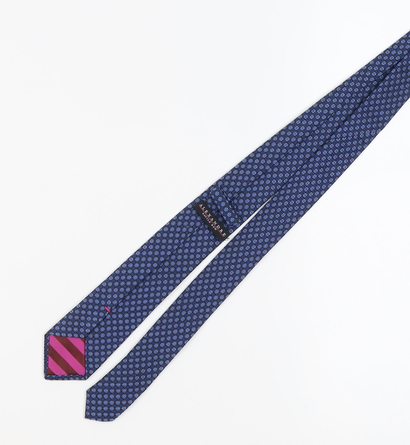 Alexandre Savile Row Men's Blue Silk Designer Tie