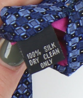 Alexandre Savile Row Men's Blue Silk Designer Tie