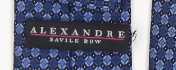 Alexandre Savile Row Men's Blue Silk Designer Tie