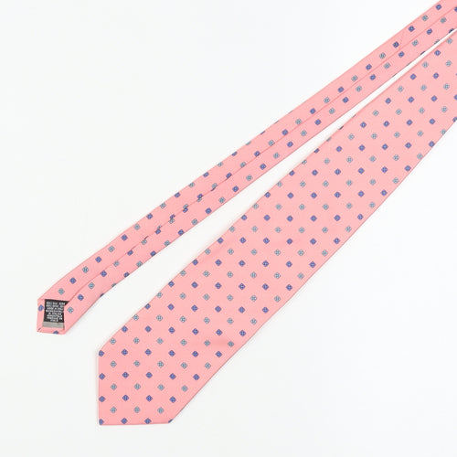 The Windsor Collection Men's Pink Silk Floral Tie