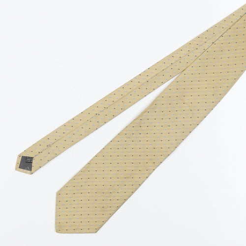 Baumler Beige Polka Dot Men's Silk Tie One Size