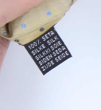 Baumler Beige Polka Dot Men's Silk Tie One Size