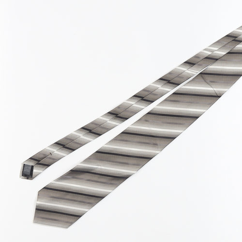 Marks and Spencer Grey Striped Silk Men's Tie