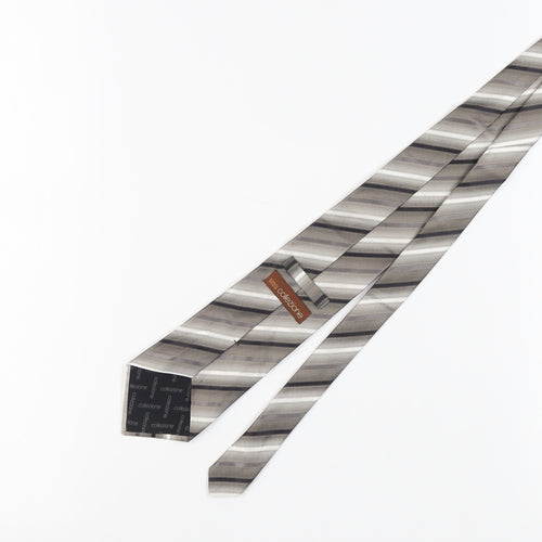 Marks and Spencer Grey Striped Silk Men's Tie
