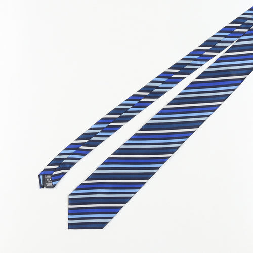 Cedarwood State Men's Blue Striped Tie One Size