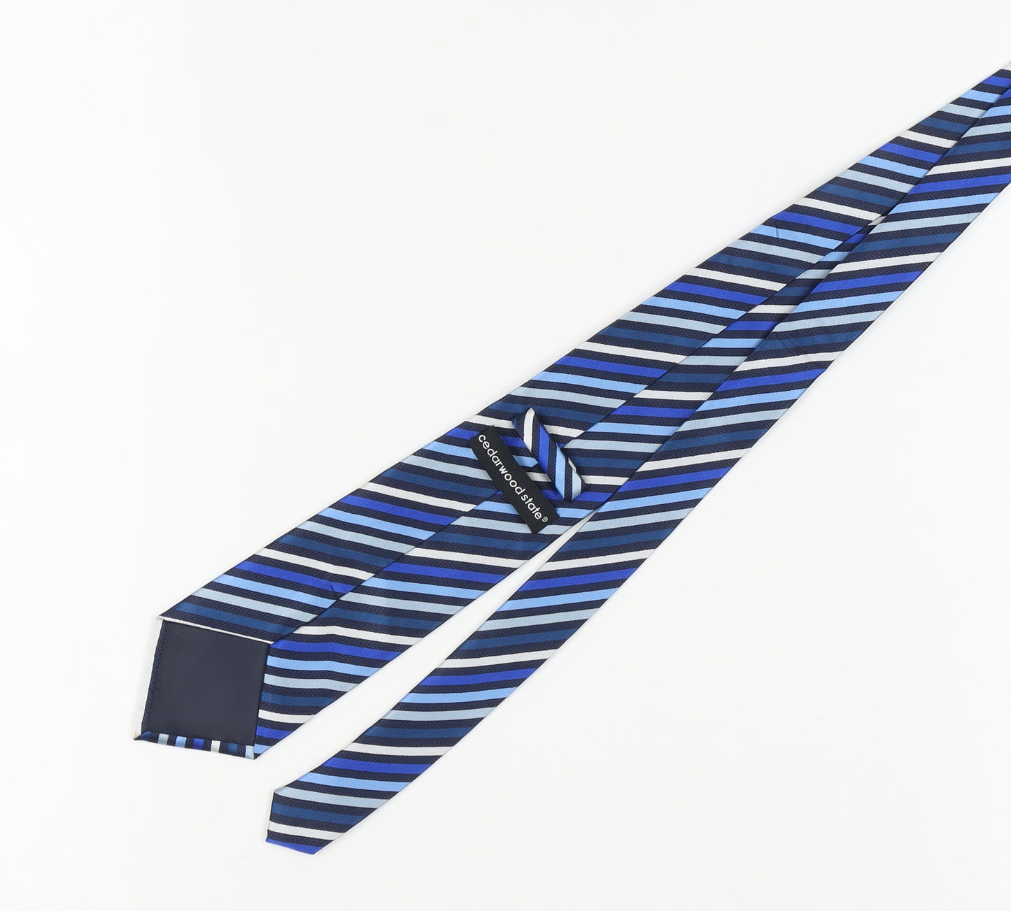 Cedarwood State Men's Blue Striped Tie One Size
