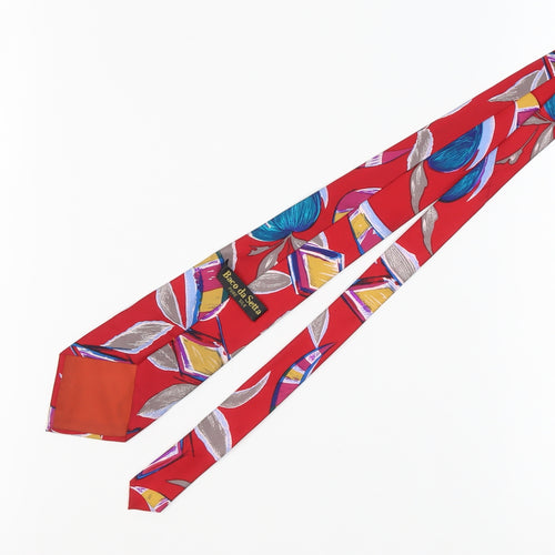 Baco da Setta Men's Red Geometric Silk Tie