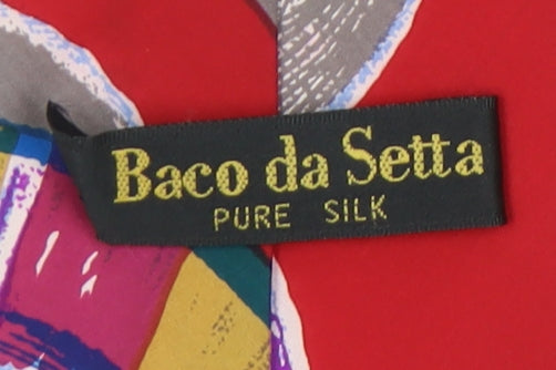 Baco da Setta Men's Red Geometric Silk Tie