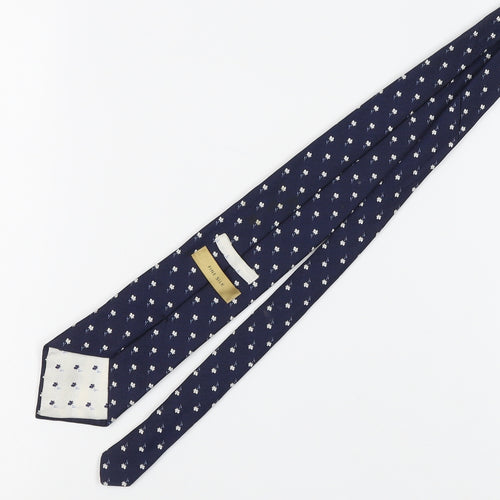 Marks and Spencer Blue Silk Floral Men's Tie One Size