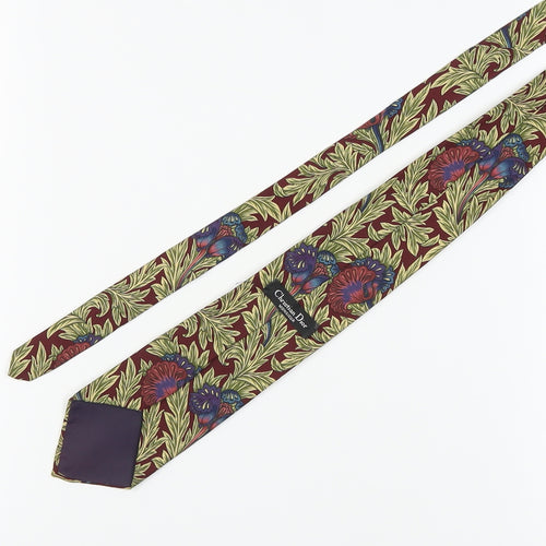 Christian Dior Men's Multicoloured Floral Silk Tie