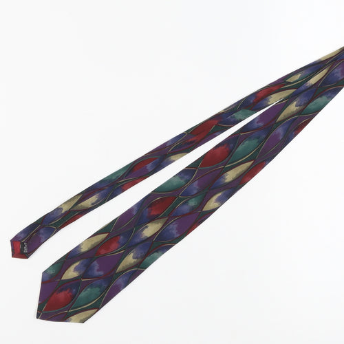 Jonelle Multicoloured Silk Tie for Men - Geometric Design