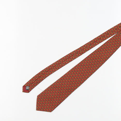 Marks and Spencer Red Silk Geometric Men's Tie
