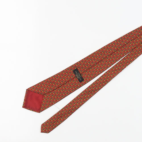 Marks and Spencer Red Silk Geometric Men's Tie