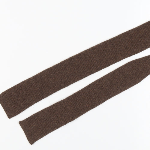 William Lockie Brown Wool Knit Tie for Men One Size