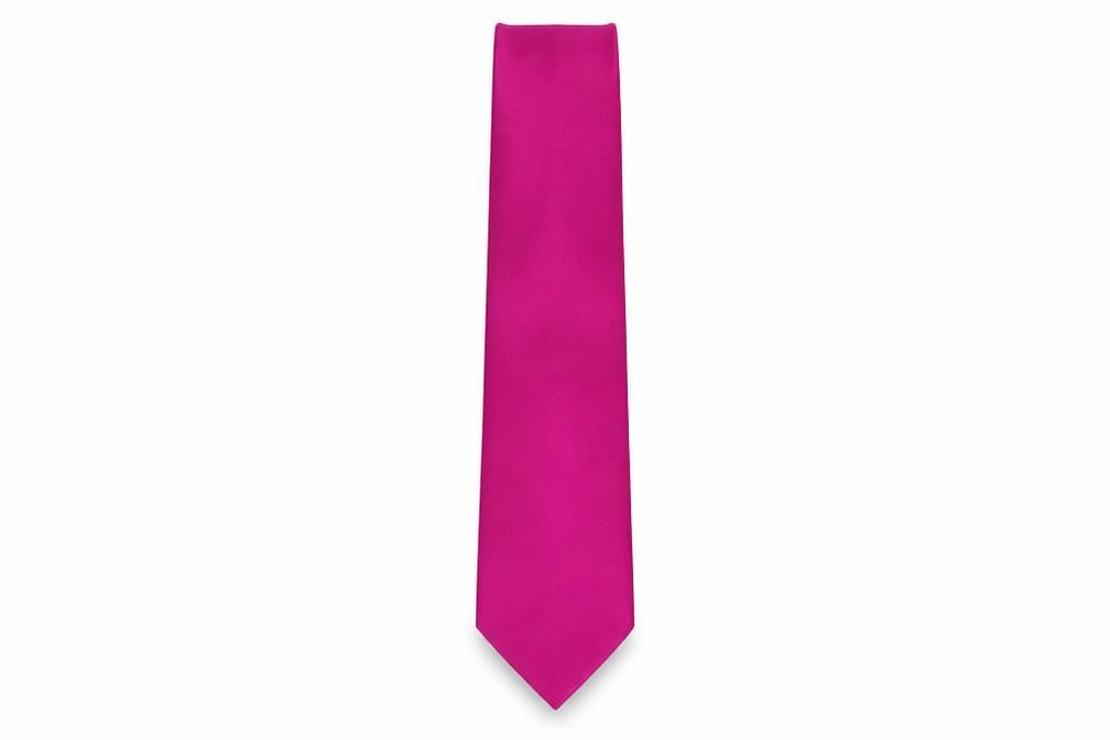 Front view of Next Men's Pink Silk Tie, Pointed Style