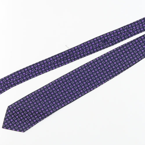 Thomas Nash Purple Geometric Silk Tie for Men