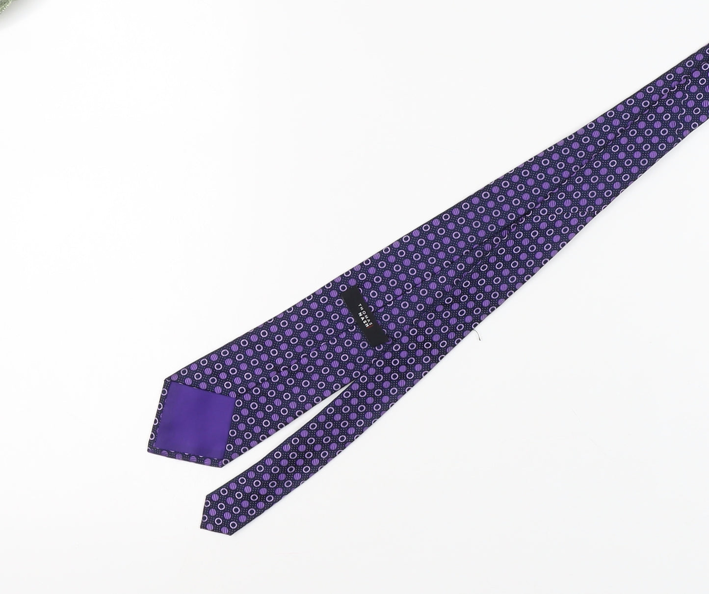 Thomas Nash Purple Geometric Silk Tie for Men