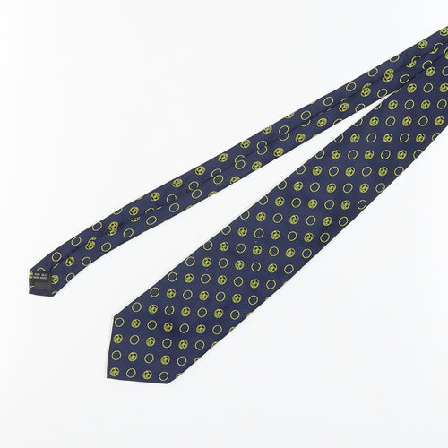 Toye, Kenning & Spencer Blue Geometric Silk Tie