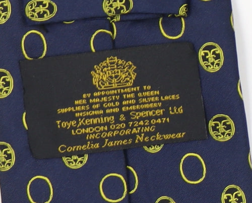 Toye, Kenning & Spencer Blue Geometric Silk Tie