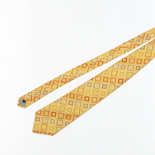 Ted Baker Men's Yellow Geometric Silk Tie