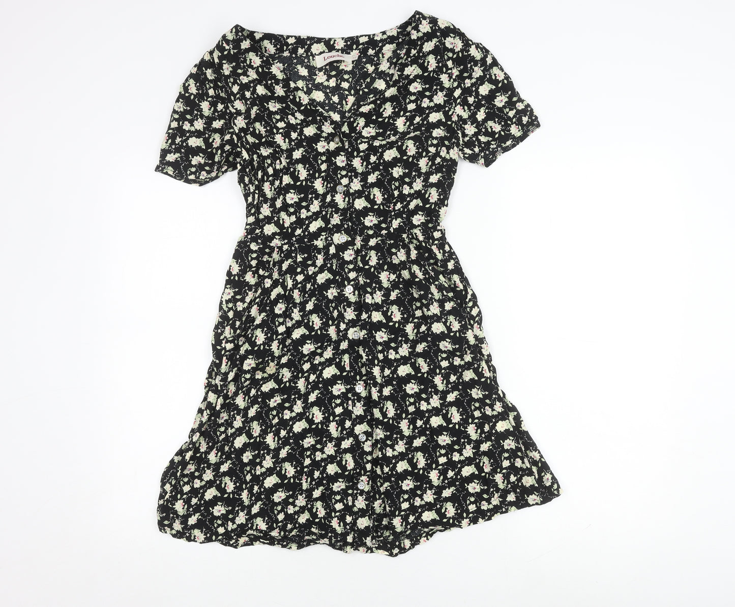 Louche Women's Black Floral XS Shirt Dress