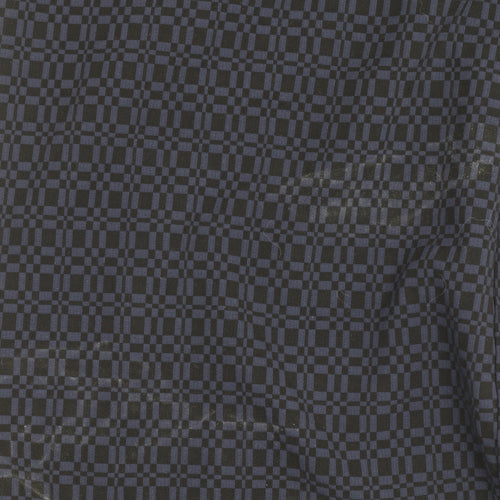 Marks and Spencer Women's Blue Check Pencil Skirt Size 14