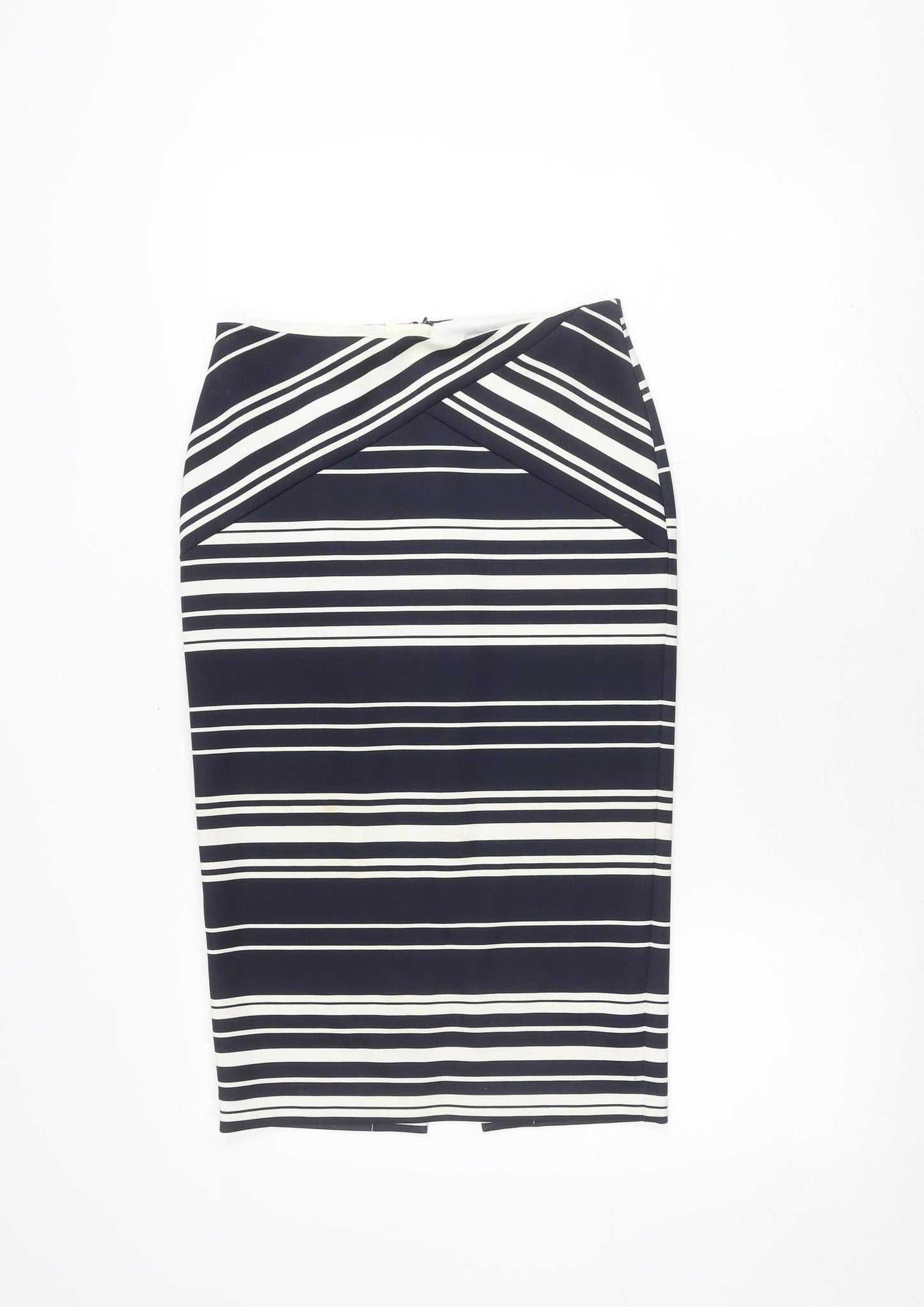 Marks and Spencer Women's Blue Striped Skirt Size 8