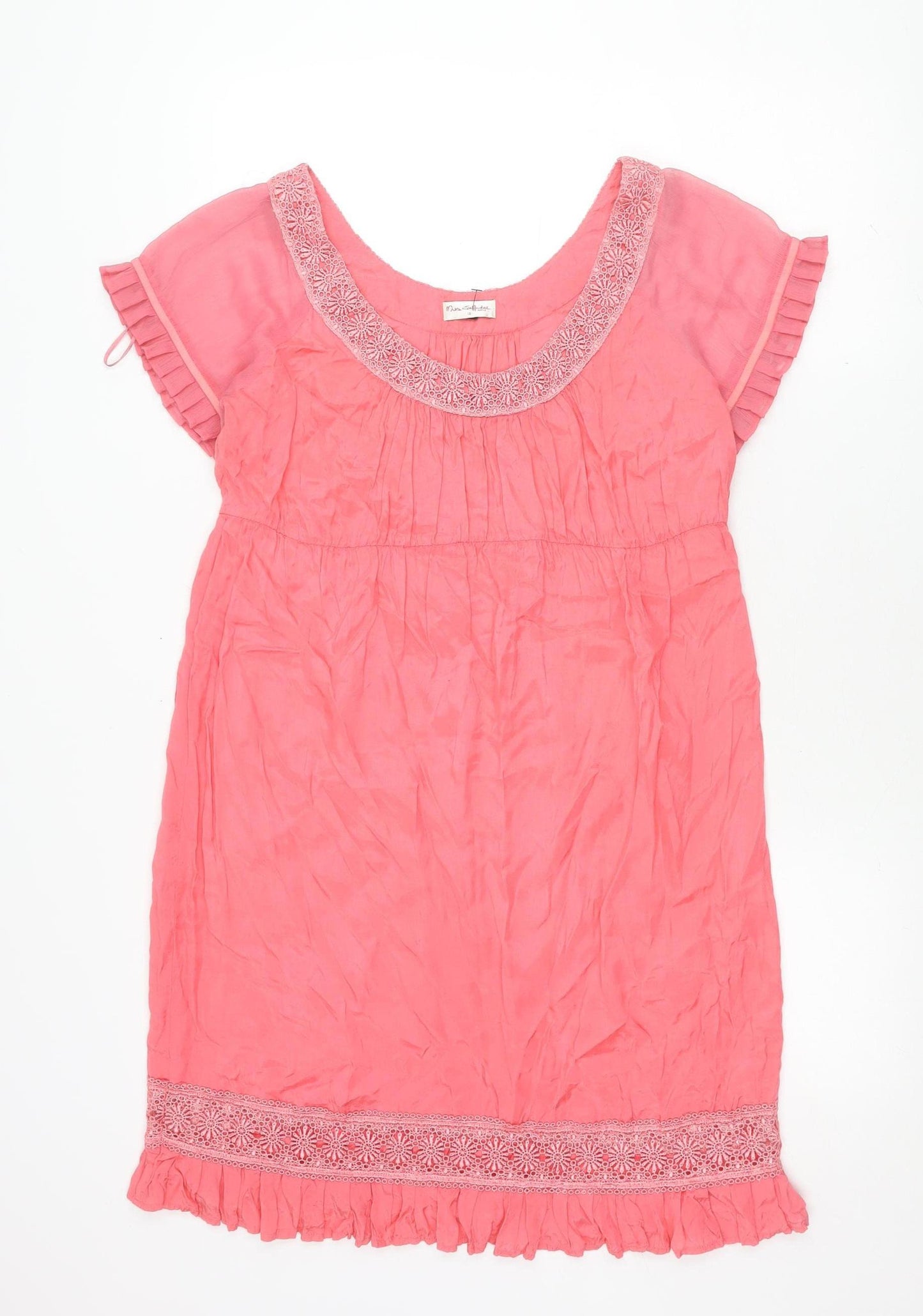 Miss Selfridge Women’s Pink Embroidered Shift Dress