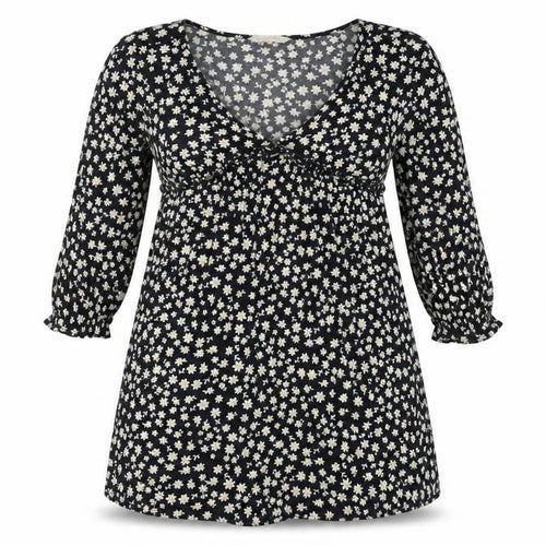 Beyond Words Women's Black Floral A-Line Dress, Size S