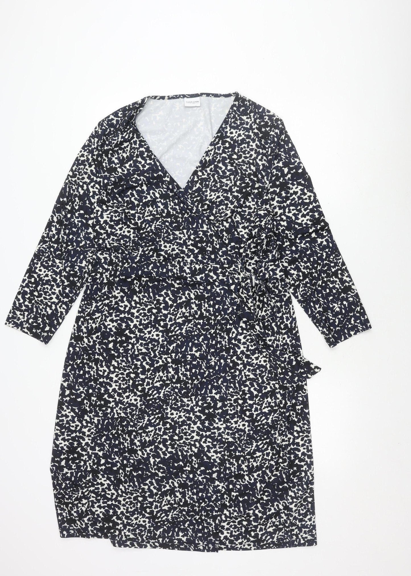 Together Women’s Multicoloured V-Neck Dress 16