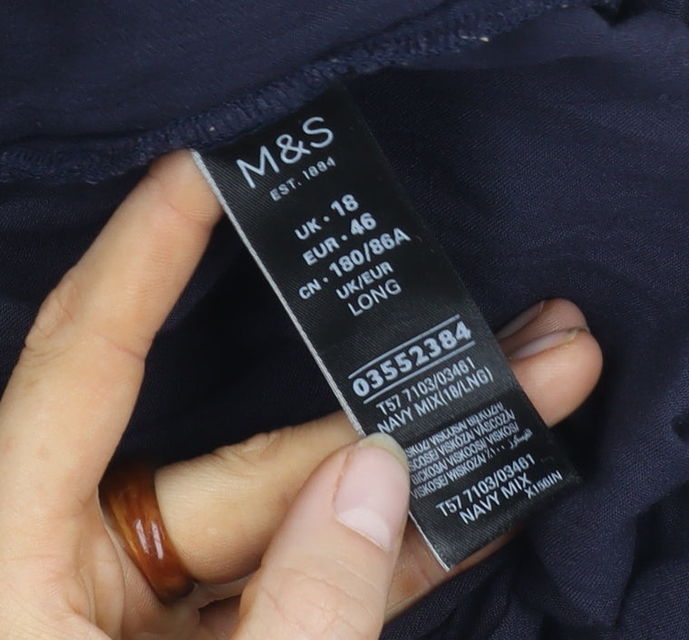 Marks and Spencer Women's Blue Harem Trousers Size 18