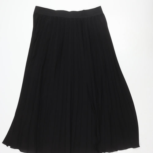 Roman Women's Black Pleated Knee Length Skirt Size 18