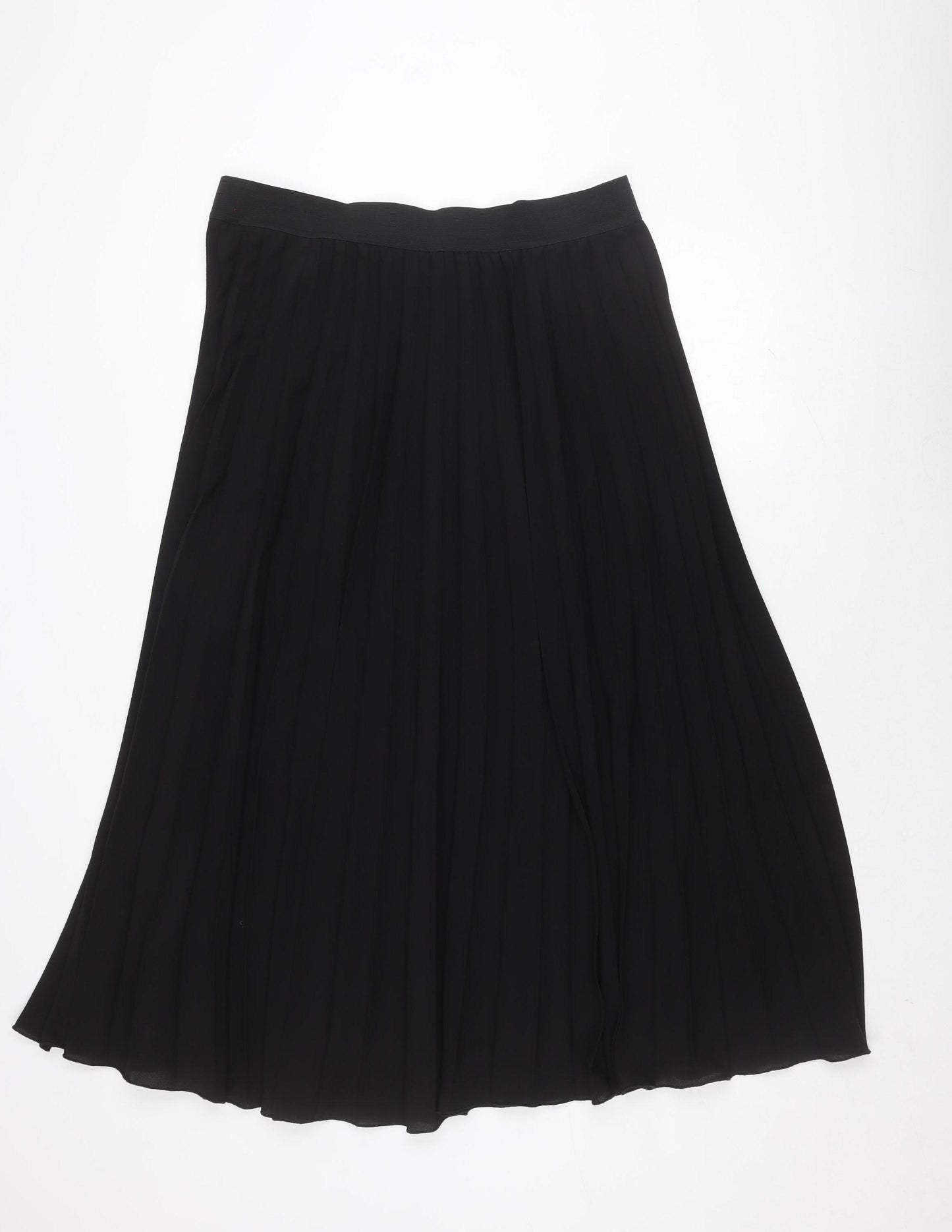 Roman Women's Black Pleated Knee Length Skirt Size 18