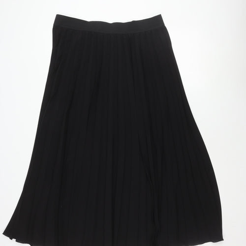 Roman Women's Black Pleated Knee Length Skirt Size 18