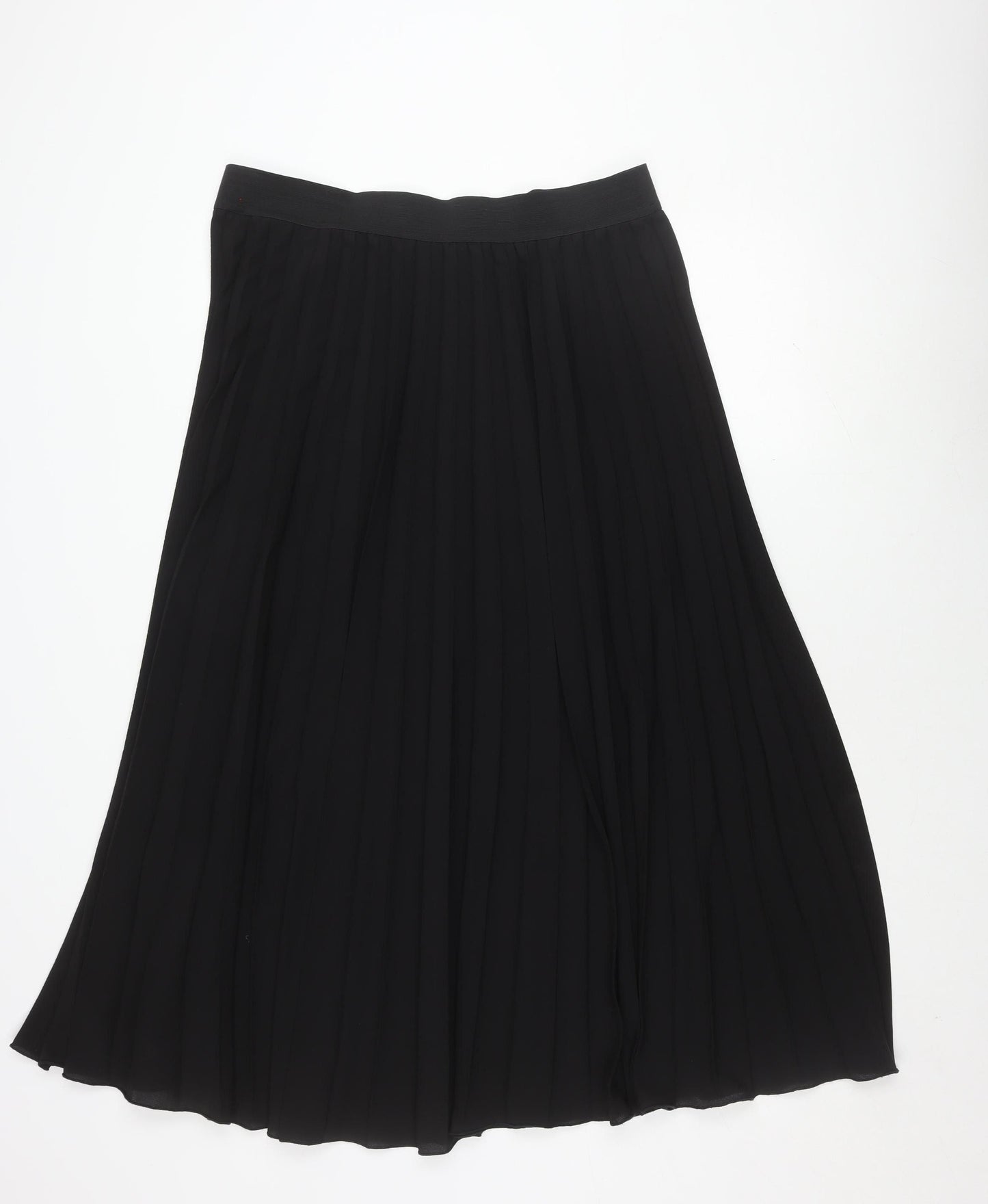Roman Women's Black Pleated Knee Length Skirt Size 18