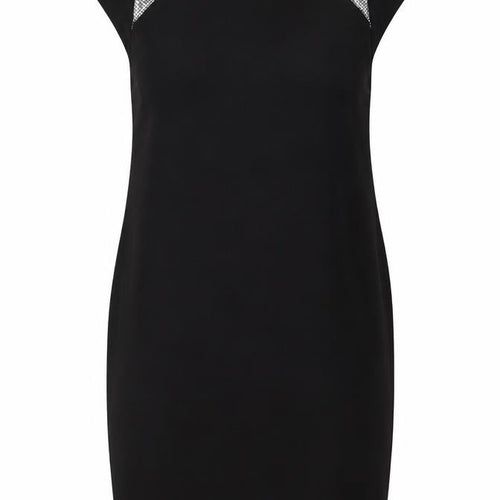 Mango Black Sheath Dress Women Size 8 Sleeveless Sequin