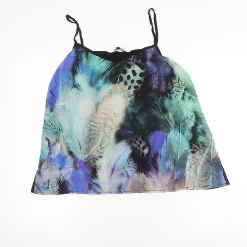 Warehouse Women’s Black Multicoloured Camisole Top Size 16