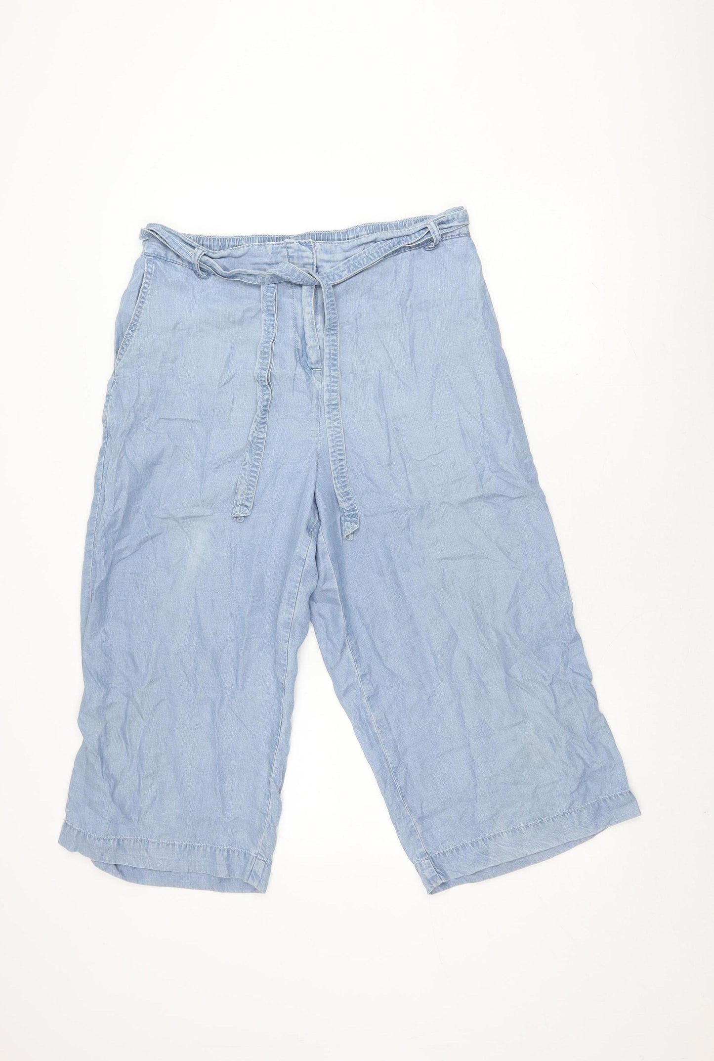 Next Women's Blue Trousers Size 14 Elastic Waist