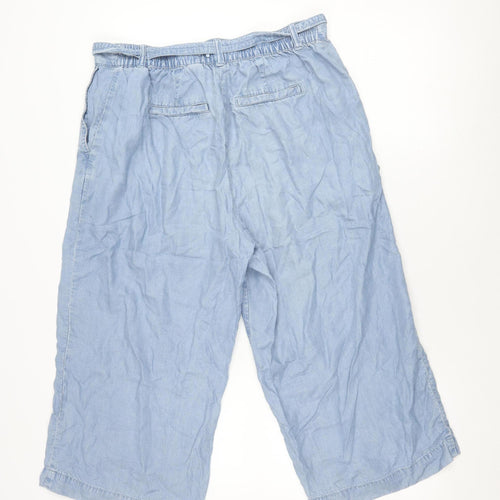 Next Women's Blue Trousers Size 14 Elastic Waist