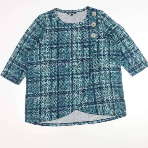 Bonmarché Women's Multicoloured Plaid Top Size 18