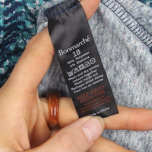 Bonmarché Women's Multicoloured Plaid Top Size 18