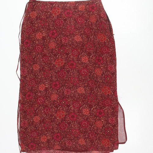 Marks & Spencer Women's Red Floral Midi Skirt