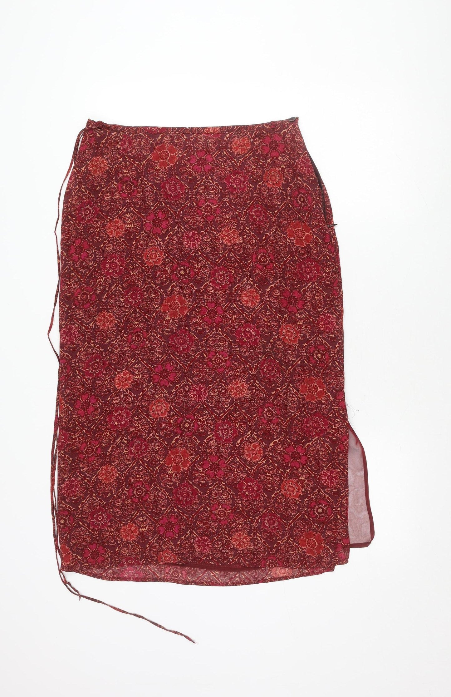 Marks & Spencer Women's Red Floral Midi Skirt