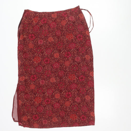 Marks & Spencer Women's Red Floral Midi Skirt