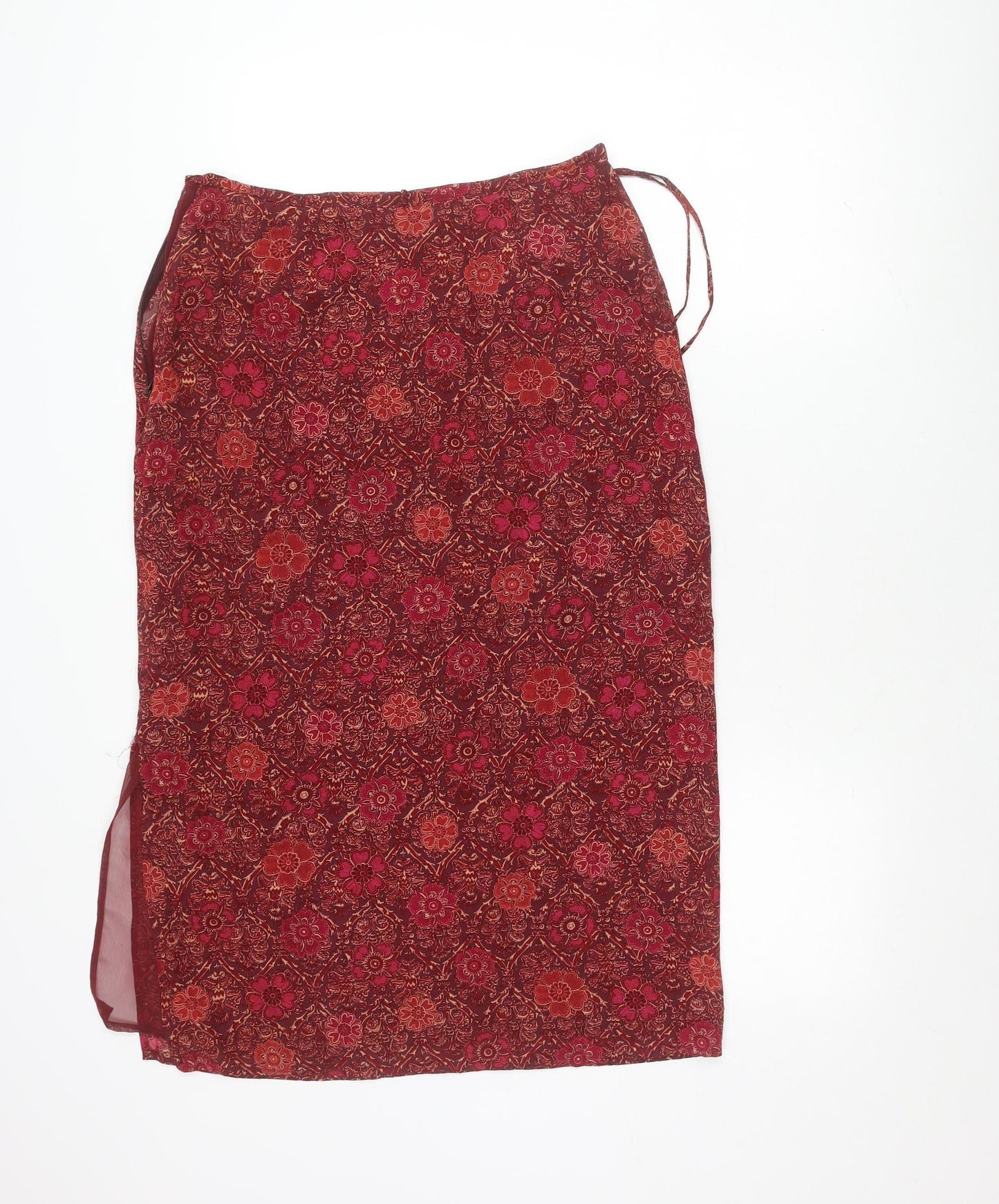 Marks & Spencer Women's Red Floral Midi Skirt