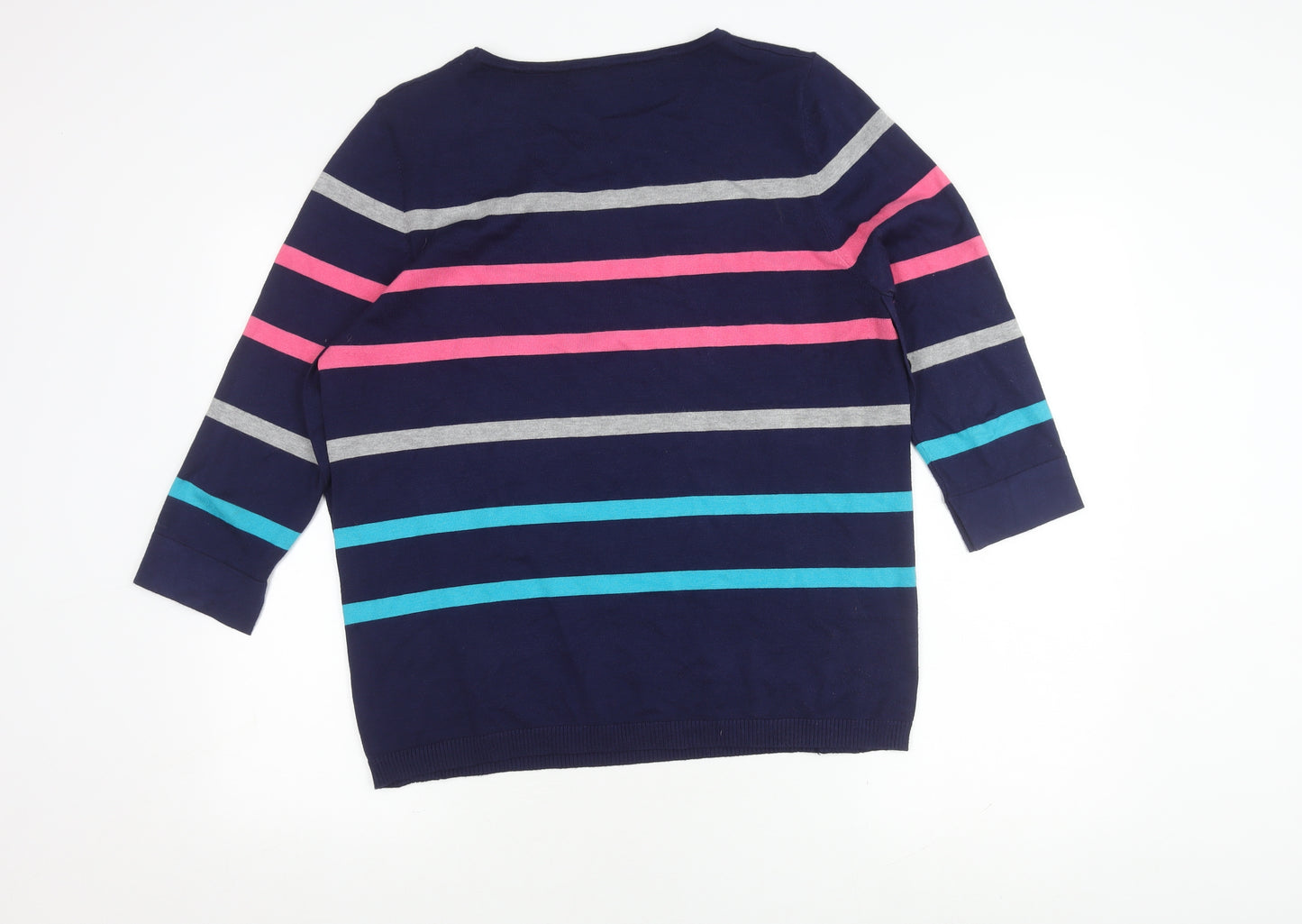 Just Elegance Women's Multicolour Striped Cardigan L