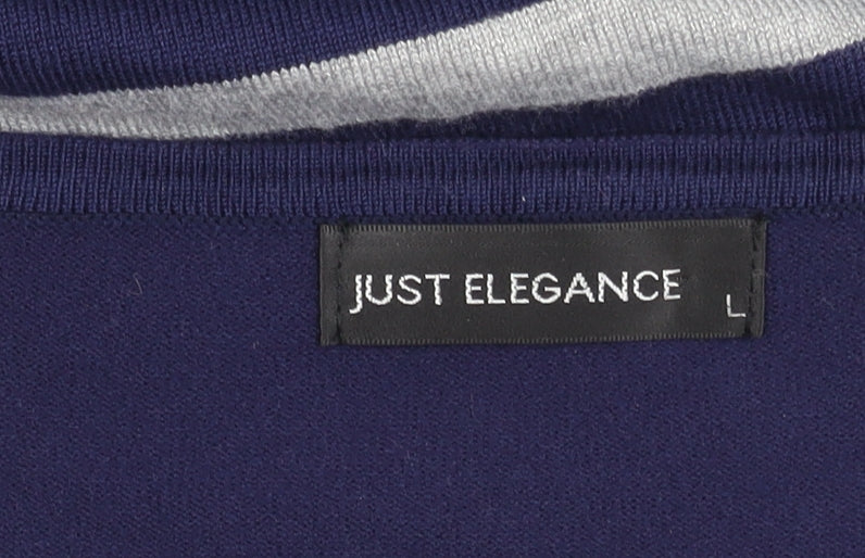 Just Elegance Women's Multicolour Striped Cardigan L