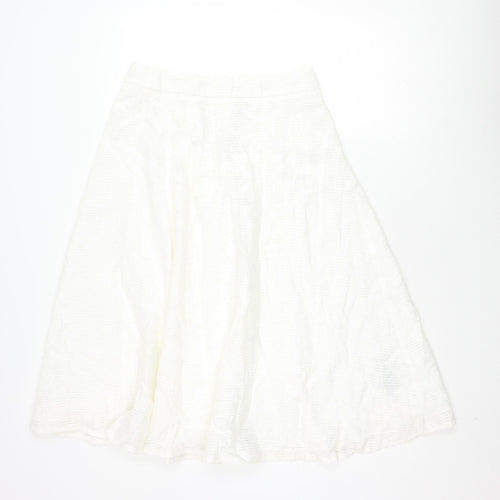 Marks and Spencer Women's White A-Line Skirt, Size 10