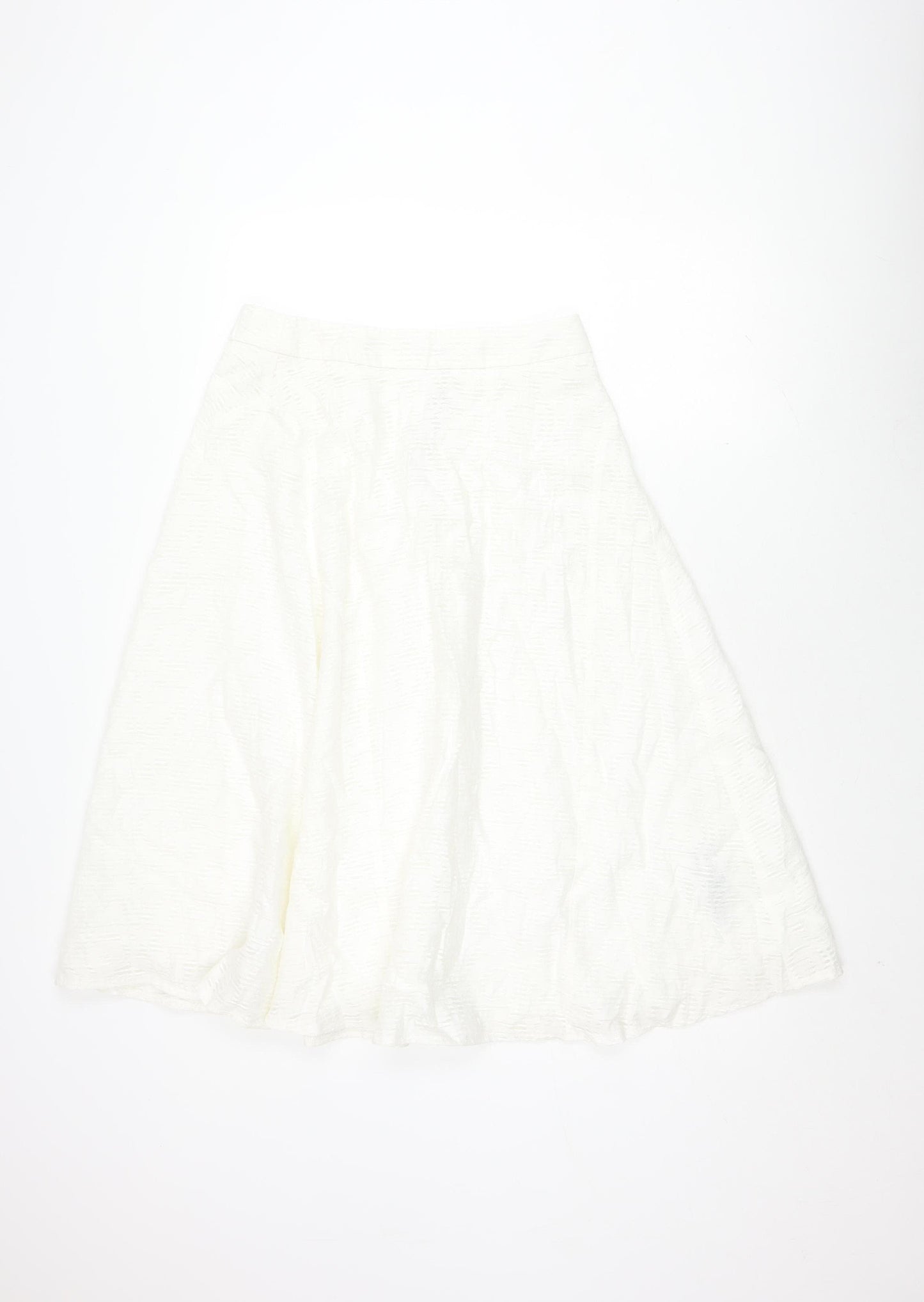 Marks and Spencer Women's White A-Line Skirt, Size 10
