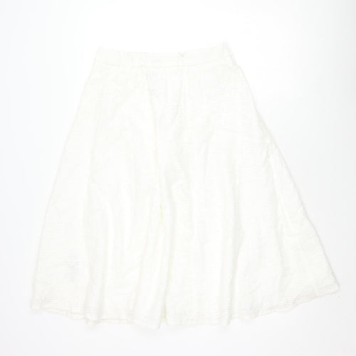 Marks and Spencer Women's White A-Line Skirt, Size 10